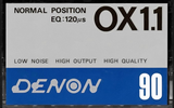 Compact Cassette Denon OX1.1 90 Type I Normal 1978 Worldwide
