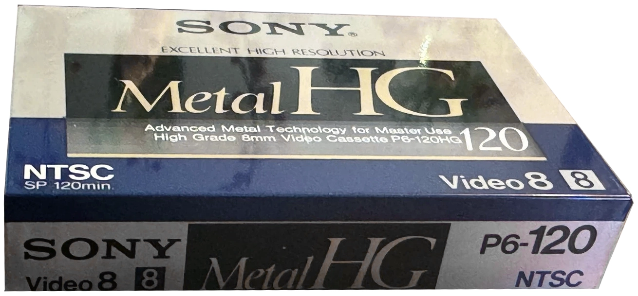 Video8, Hi8, Digital8 Sony HG 120 "P6-120HGA" Type IV Metal 1989 North America