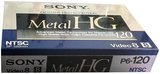 Video8, Hi8, Digital8 Sony HG 120 "P6-120HGA" Type IV Metal 1989 North America