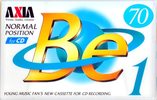 Compact Cassette AXIA Be 1 70 "BE1A 70" Type I Normal 1996 Japan
