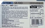 Compact Cassette TDK SA 100 Type II Chrome 1988 Australia, Europe