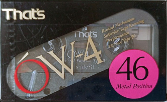 Compact Cassette Thats OW-4 46 Type IV Metal 1991 Japan