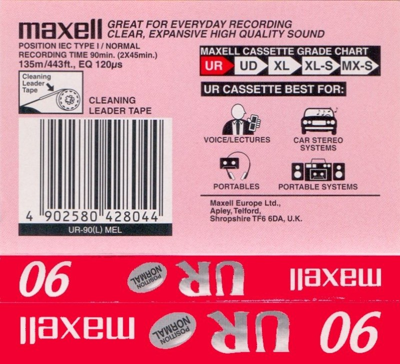 Compact Cassette: Maxell / Hitachi Maxell - UR 90