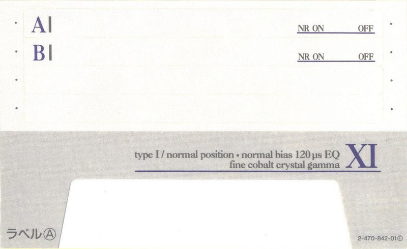 Compact Cassette Sony XI 90 "C-90X1A" Type I Normal 1993 Japan