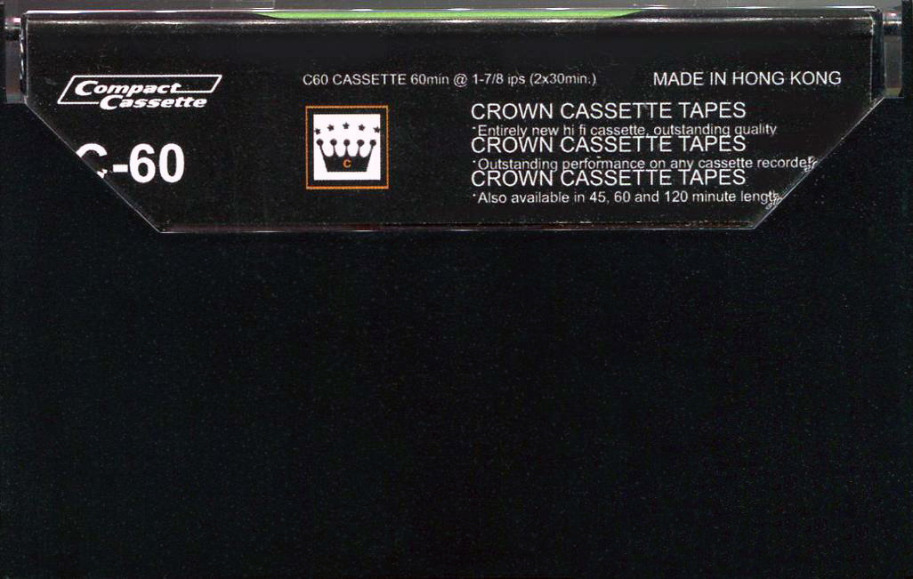 Compact Cassette Crown / Crown Radio Corporation 60 Type I Normal 1980 Europe