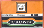Compact Cassette Crown / Crown Radio Corporation 60 Type I Normal Hong Kong