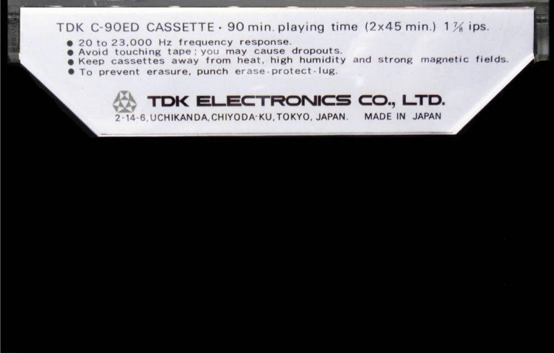 Compact Cassette: TDK  - ED 90