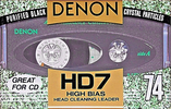 Compact Cassette Denon HD7 74 "HD7-74TE" Type II Chrome 1992 North America