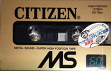 Compact Cassette Citizen MS 60 Type II Chrome 1985 Japan