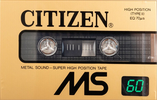 Compact Cassette Citizen MS 60 Type II Chrome 1985 Japan