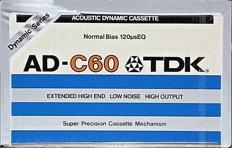 Compact Cassette TDK AD 60 Type I Normal 1979 USA