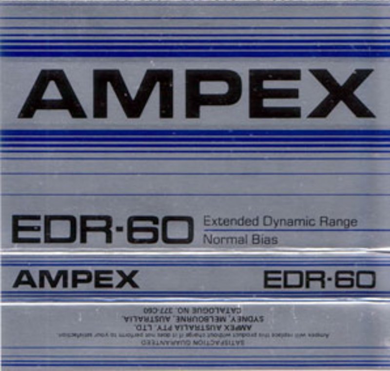 Compact Cassette Ampex EDR 60 Type I Normal 1982 USA
