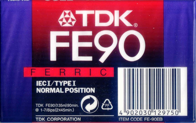 Compact Cassette TDK FE 90 "FE-90EB" Type I Normal 1997 Europe