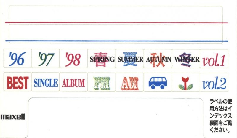 Compact Cassette Maxell Metal CD's 80 "MCDS-80J" Type IV Metal 1995 Japan