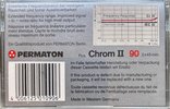 Compact Cassette Permaton Chrom II 90 Type II Chrome 1985 Europe