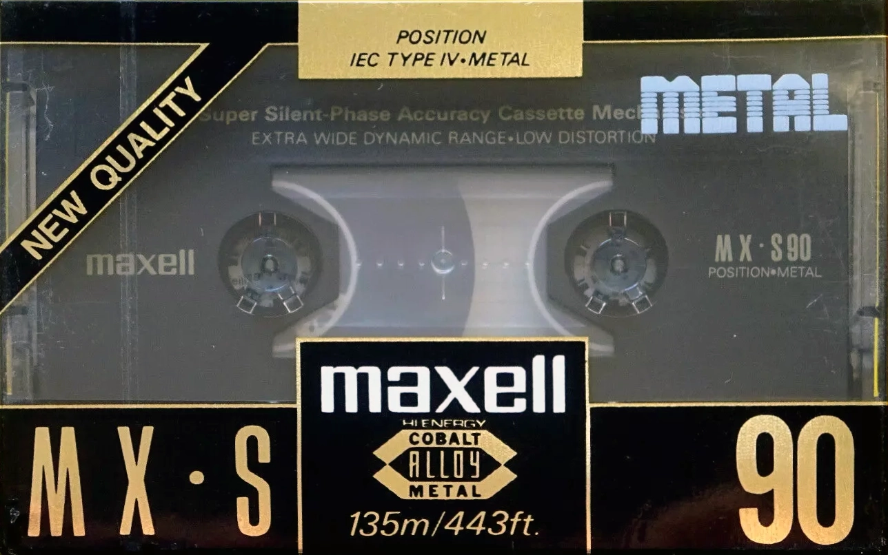 Compact Cassette Maxell MX-S 90 Type IV Metal 1992 Europe