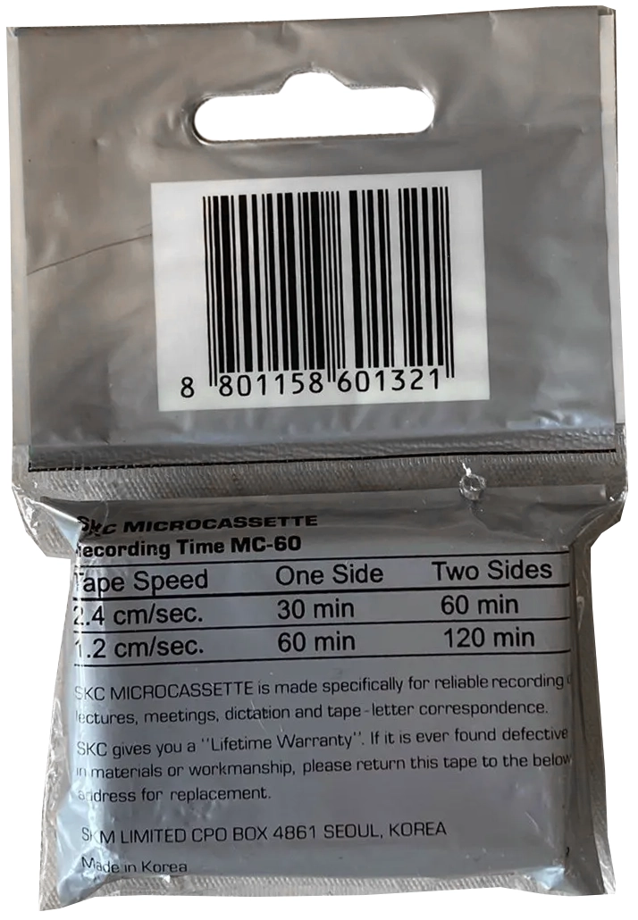 Microcassette, Minicassette SKC 60 Type I Normal Europe
