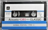 Compact Cassette Classic Acoustic 80 Type I Normal 2021 Worldwide