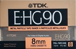 Video8, Hi8, Digital8 TDK 90 "P5-90EHG" Type IV Metal 1989 Europe