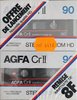 2 pack AGFA Stereochrom HD 90 "Cr II" Type II Chrome 1982 France
