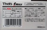Compact Cassette Thats FM 64 Type I Normal 1989 Japan