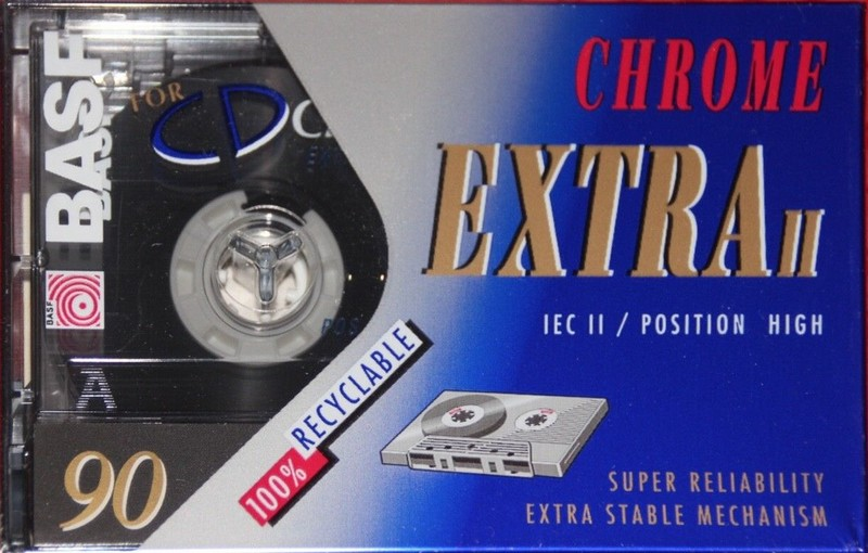 Compact Cassette BASF Chrome Extra II 90 Type II Chrome 1993 USA