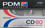 Compact Cassette PDM CD 60 Type II Chrome 1987 Europe