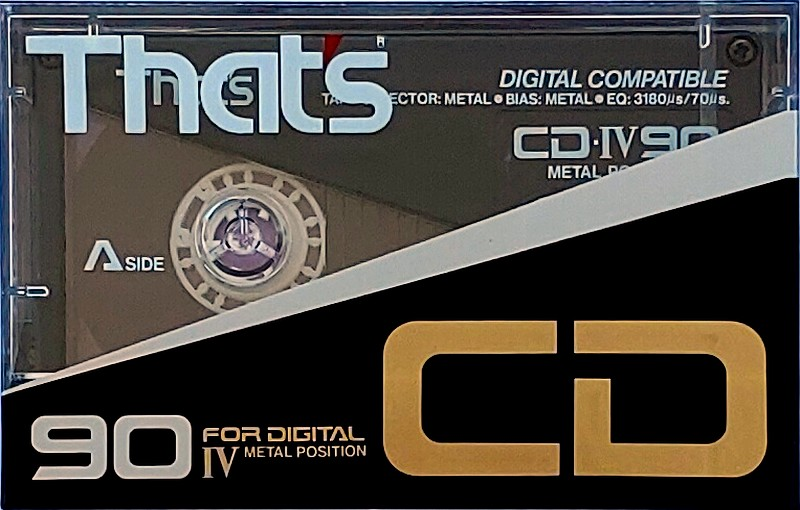 Compact Cassette Thats CD 90 "CD-IV" Type IV Metal 1987 Japan