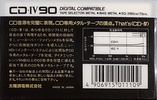 Compact Cassette Thats CD 90 "CD-IV" Type IV Metal 1987 Japan