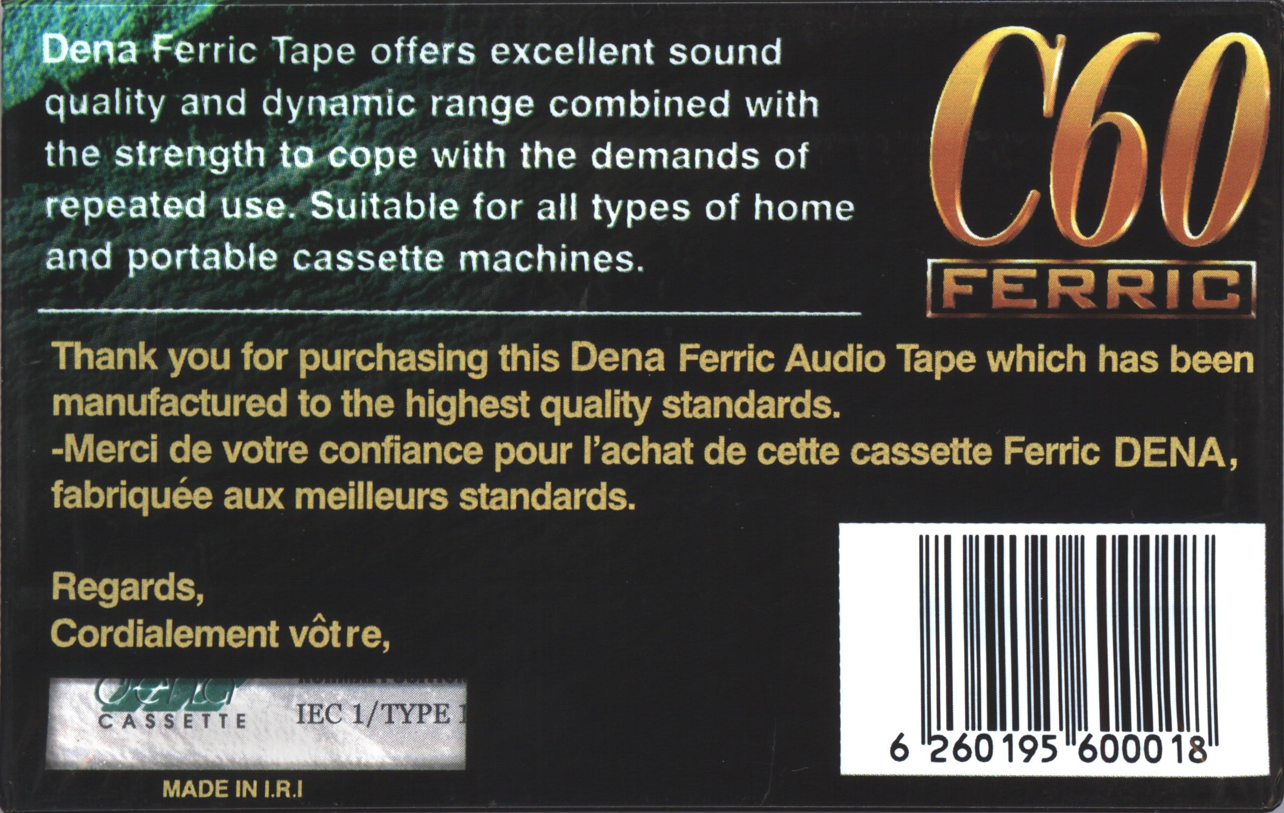 Compact Cassette Dena SK-X 60 "Ferric" Type I Normal Near East