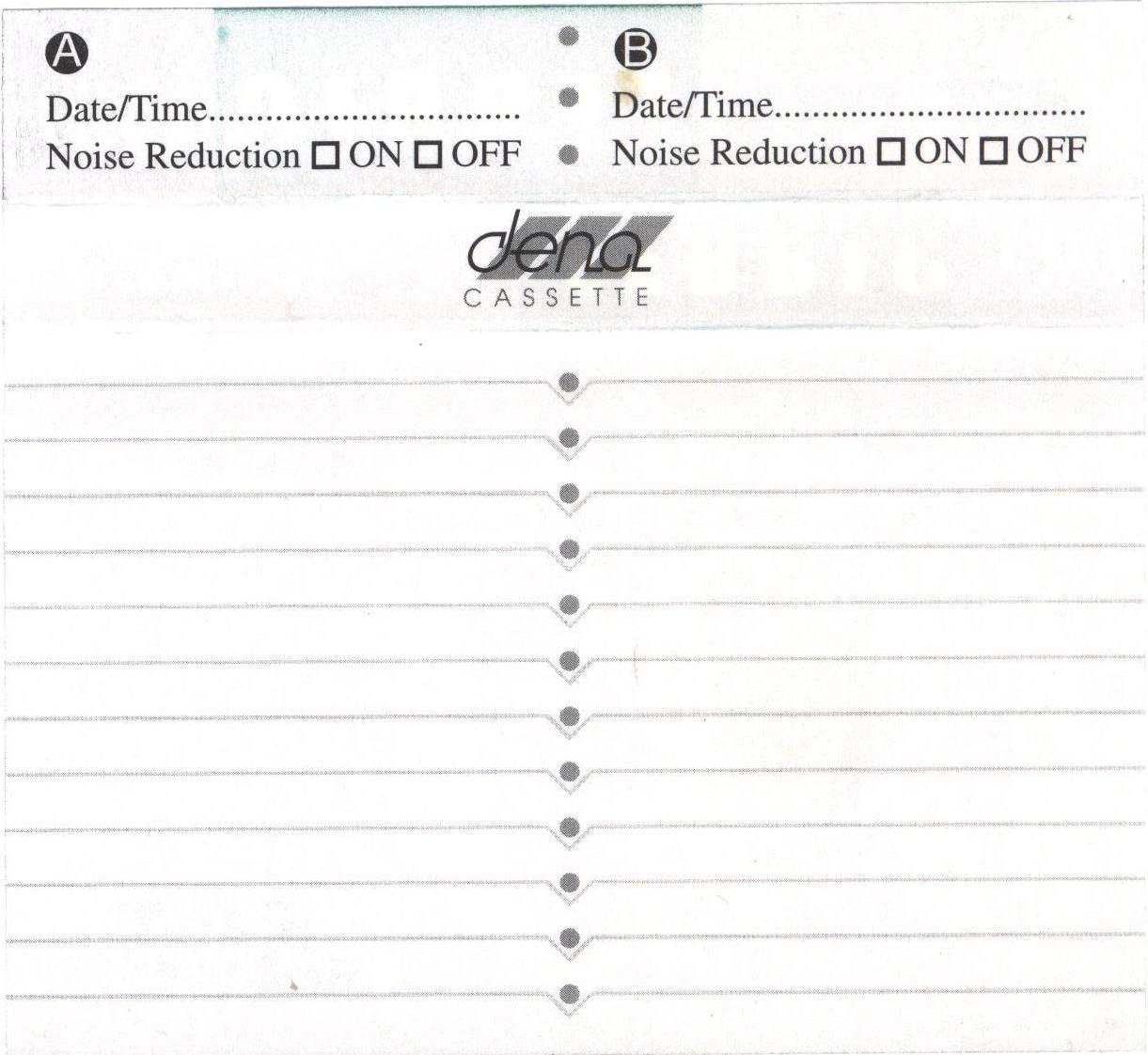 Compact Cassette Dena SK-X 60 "Ferric" Type I Normal Near East