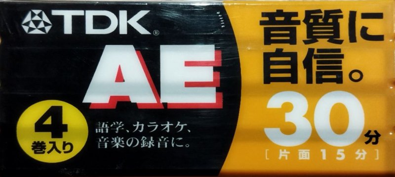 4 pack TDK AE 30 "AE-30X4G" Type I Normal 2002 Japan