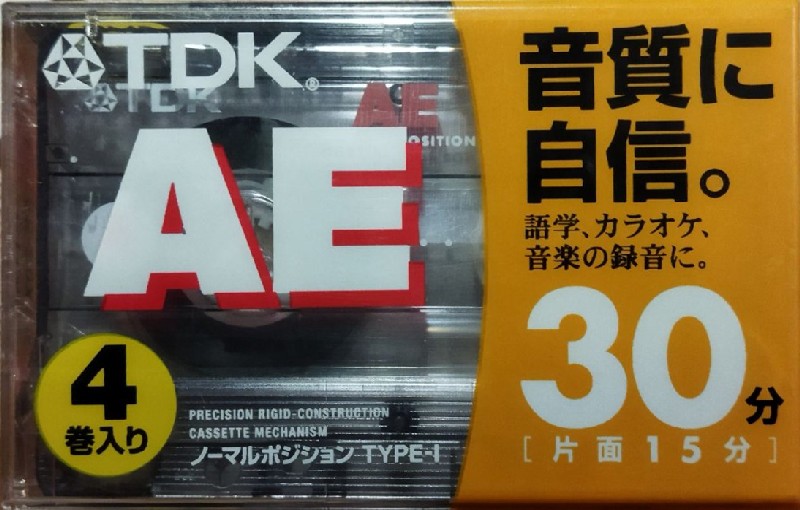 4 pack TDK AE 30 "AE-30X4G" Type I Normal 2002 Japan