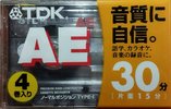 4 pack TDK AE 30 "AE-30X4G" Type I Normal 2002 Japan