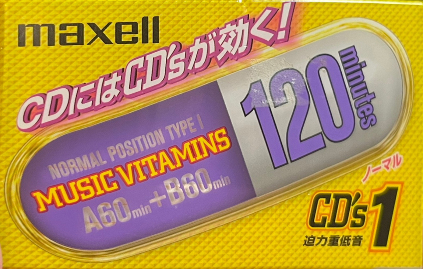 Compact Cassette Maxell CD`s I / CD`s 1 120 "CDS1-120N Music Vitamins" Type I Normal 2000 Japan