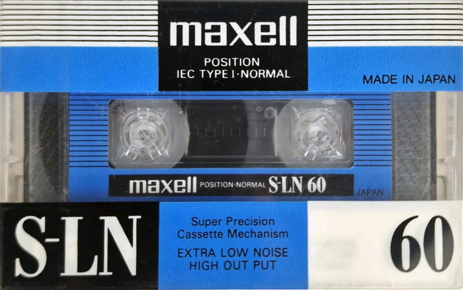 Compact Cassette Maxell S-LN 60 Type I Normal 1990 Europe