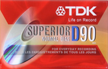 Compact Cassette TDK D 90 "Superior D 6395 1173-C" Type I Normal 2008 North America