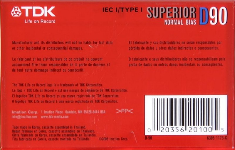 Compact Cassette: TDK  - Superior D 90