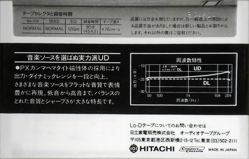 Compact Cassette Lo-D UD 90 Type I Normal 1981 Japan