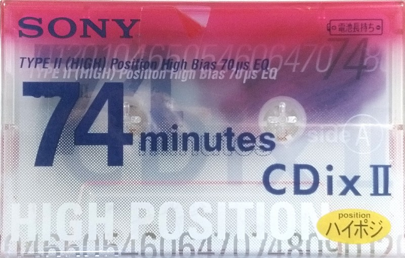 Compact Cassette: Sony  - CDix II 74