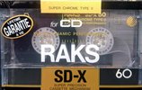Compact Cassette RAKS SD-X 60 Type II Chrome 1991 Europe