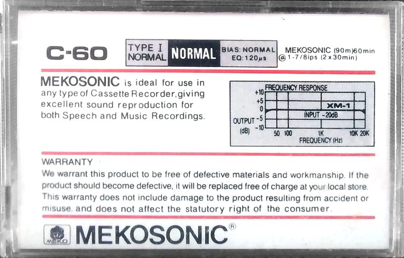 Compact Cassette:  Mekosonic - XM-1 60