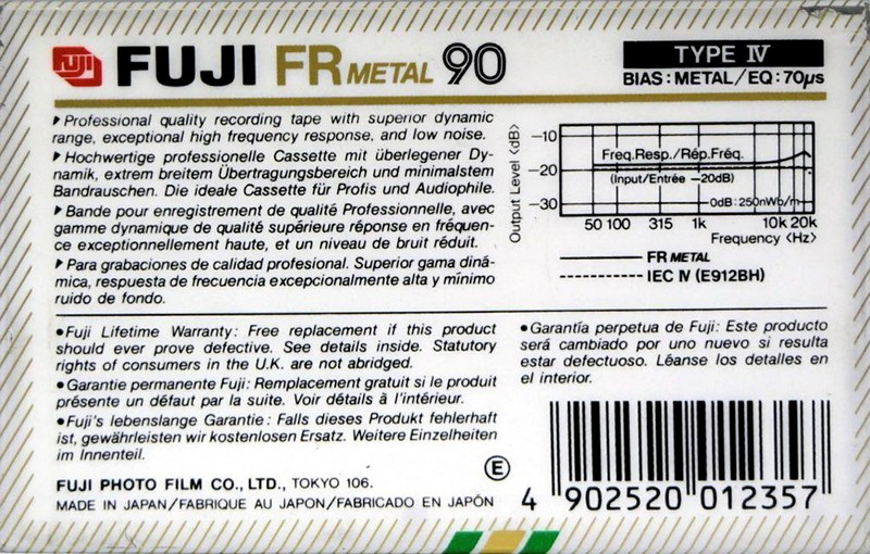 Compact Cassette: FUJI Fuji - FR Metal 90