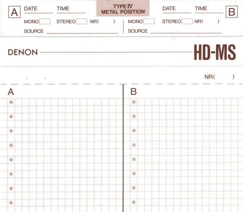 Compact Cassette: Nippon Columbia / Denon Denon - HD-MS 100