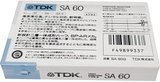Compact Cassette TDK SA 60 "SA-60G" Type II Chrome 1988 Japan