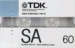 Compact Cassette TDK SA 60 "SA-60G" Type II Chrome 1988 Japan
