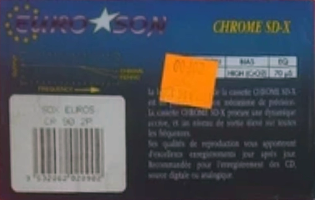 Compact Cassette Euro Son SD X 90 Type II Chrome Unknown Country
