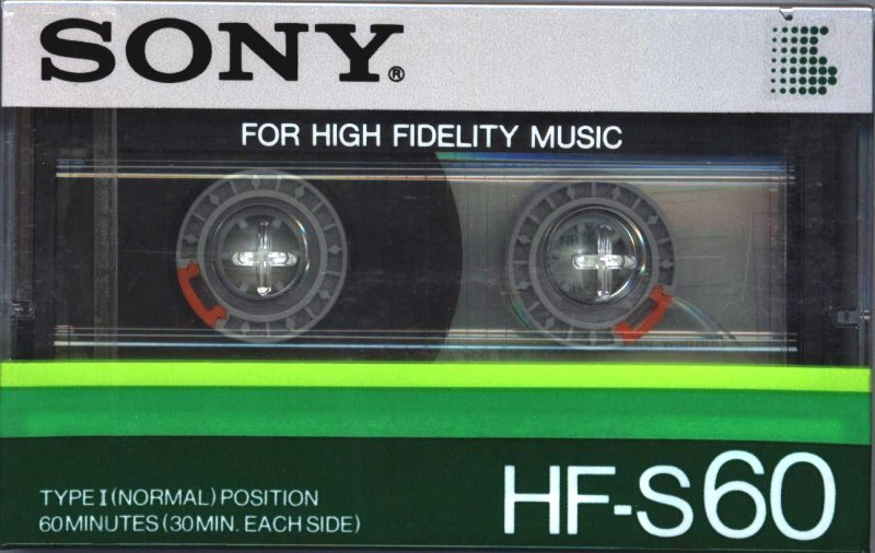 Compact Cassette Sony HF-S 60 Type I Normal 1985 USA