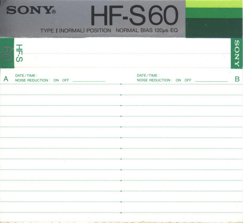 Compact Cassette: Sony  - HF-S 60