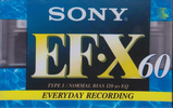Compact Cassette Sony EF-X 60 Type I Normal 1998 North America